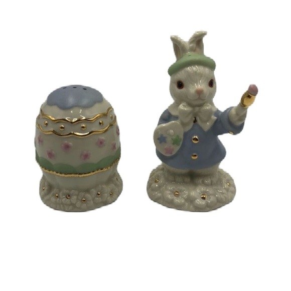 Lenox Occasions Easter Bunny and Egg Salt and Pepper Shaker Set Seasonal Decor - Picture 1 of 12